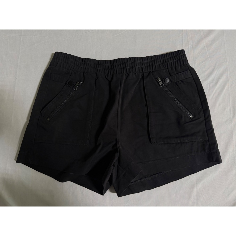 KanCan Black Utility Cargo Shorts Womens XL Elastic Waist Zip Pockets KC2033BK